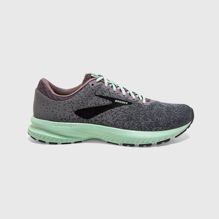 Tenis Brooks Launch 6 - Zapatillas Para Correr En Asfalto Mujer - Gris (HWDX-09182)